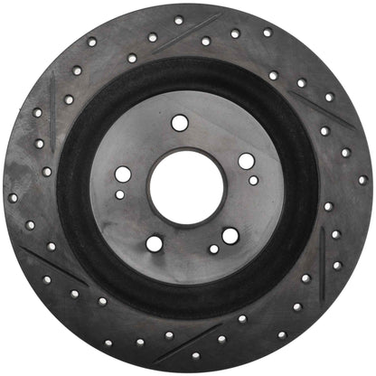 StopTech Sport Drilled/Slotted Brake Rotor; Rear Left