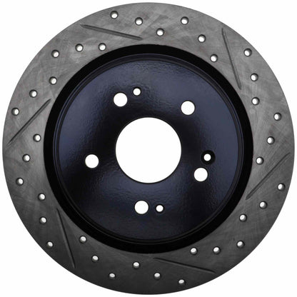 StopTech Sport Drilled/Slotted Brake Rotor; Rear Left
