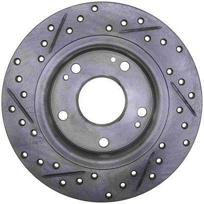 StopTech 16-18 Honda Civic EX/LX Sedan Slotted & Drilled Rear Left Rotor 127.40089L