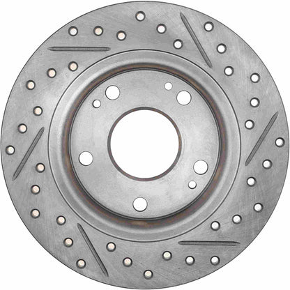 StopTech 16-18 Honda Civic Sport Slotted & Drilled Rear Left Rotor 127.40089R