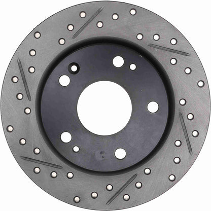 StopTech 16-18 Honda Civic Sport Slotted & Drilled Rear Left Rotor 127.40089R