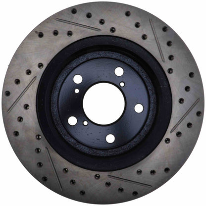 StopTech Sport Drilled/Slotted Brake Rotor; Front Right
