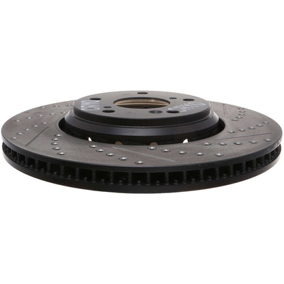 StopTech 17-18 Acura ILX Sport Slotted & Drilled Front Left Cryo Rotor 127.40094CL