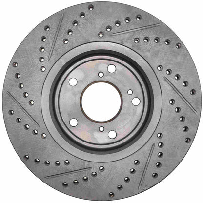 StopTech 17-18 Acura ILX Sport Slotted & Drilled Front Left Cryo Rotor 127.40094CL