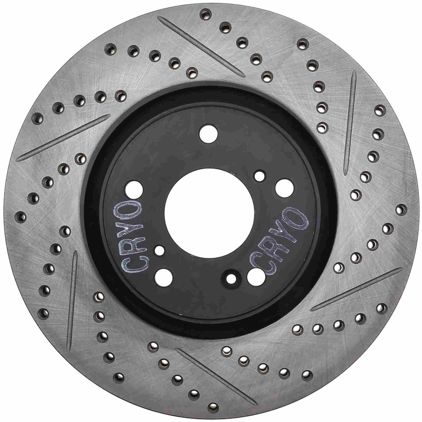 StopTech 17-18 Acura ILX Sport Slotted & Drilled Front Left Cryo Rotor 127.40094CL