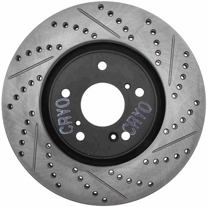 StopTech 17-18 Acura ILX Sport Slotted & Drilled Front Left Cryo Rotor 127.40094CL