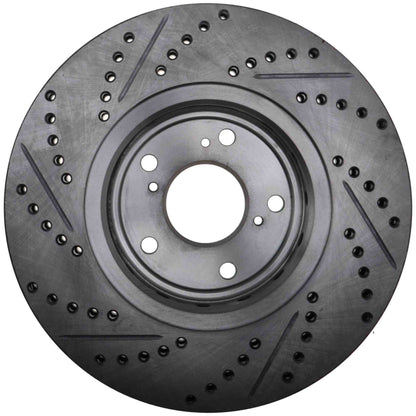 StopTech 2017-2019 Acura ILX Slotted & Drilled Front Left Rotor 127.40094L