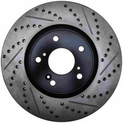 StopTech 2017-2019 Acura ILX Slotted & Drilled Front Left Rotor 127.40094L