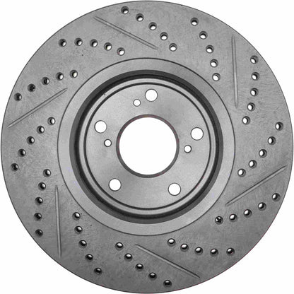StopTech 2017-2019 Acura ILX Slotted & Drilled Front Right Rotor 127.40094R