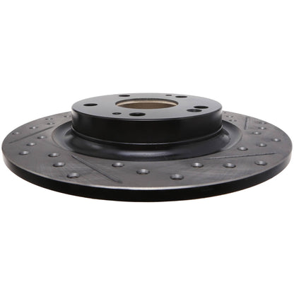 StopTech 17-20 Honda Civic Sport Drilled & Slotted Rotor - Left Rear 127.40097L