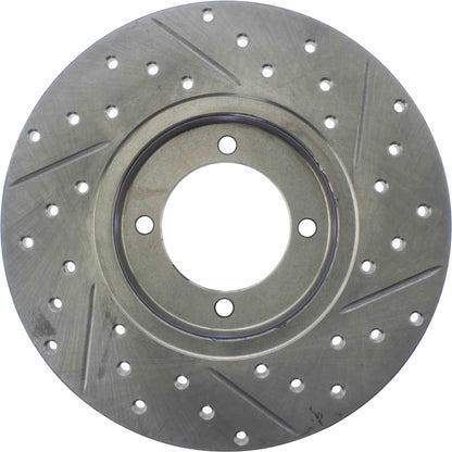 StopTech 75-78 Datsun 280Z SportStop Slotted & Drilled Front Right Cryo Rotor 127.42004CR