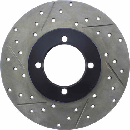 StopTech 75-78 Datsun 280Z SportStop Slotted & Drilled Front Right Cryo Rotor 127.42004CR