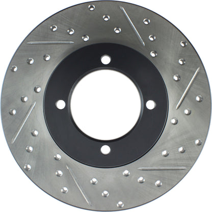 StopTech Sport Drilled/Slotted Brake Rotor; Front Left