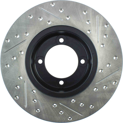 StopTech Sport Drilled/Slotted Brake Rotor; Front Right
