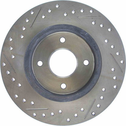StopTech Sport Drilled/Slotted Brake Rotor; Rear Left