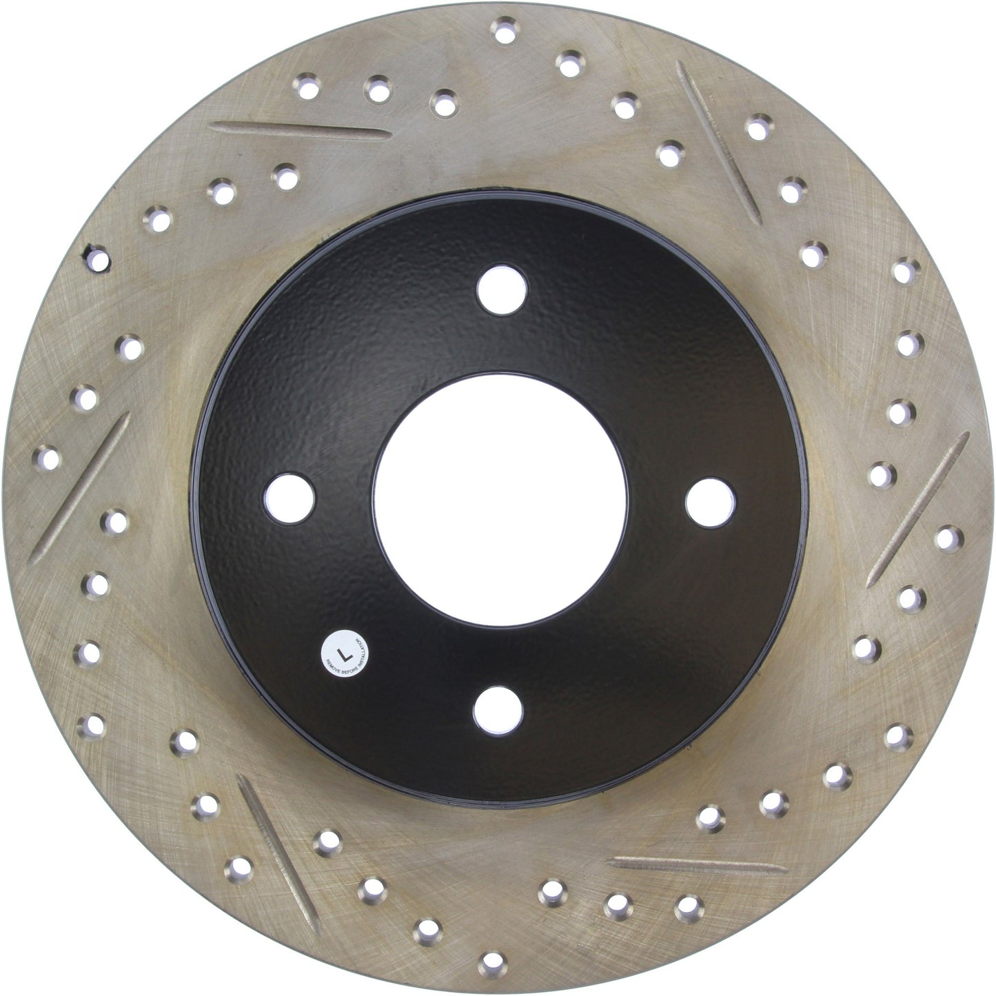 StopTech Sport Drilled/Slotted Brake Rotor; Rear Left