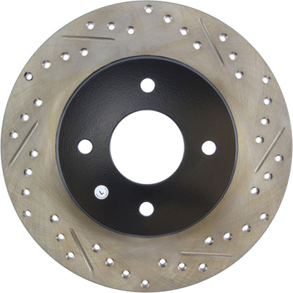 StopTech Sport Drilled/Slotted Brake Rotor; Rear Left