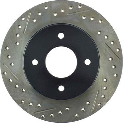 StopTech Sport Drilled/Slotted Brake Rotor; Rear Right