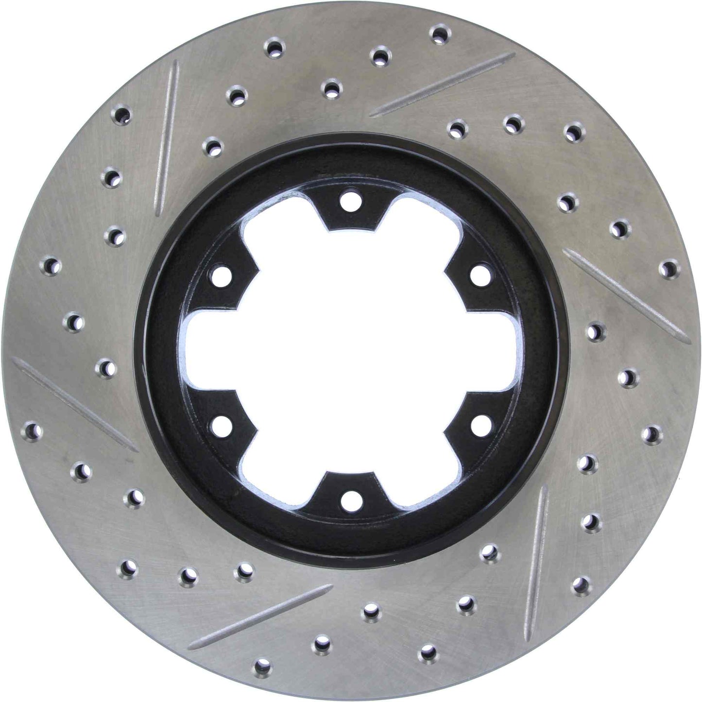 StopTech Sport Drilled/Slotted Brake Rotor; Front Left