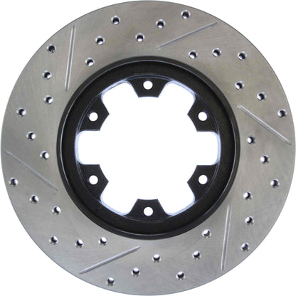 StopTech Sport Drilled/Slotted Brake Rotor; Front Left