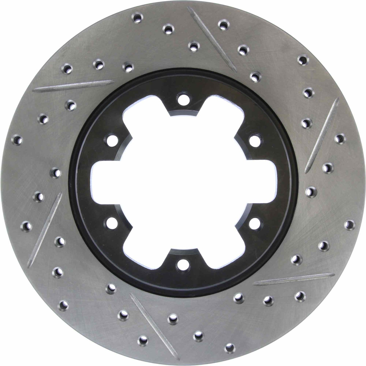 StopTech Sport Drilled/Slotted Brake Rotor; Front Left