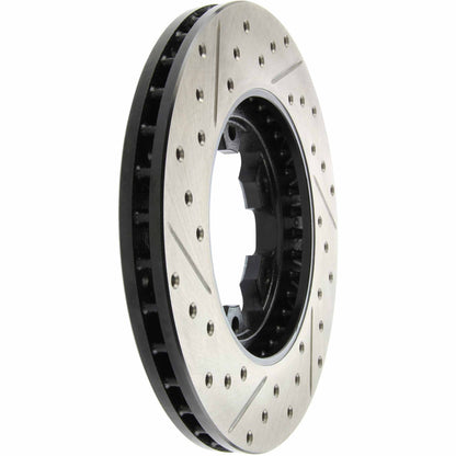 StopTech Sport Drilled/Slotted Brake Rotor; Front Left