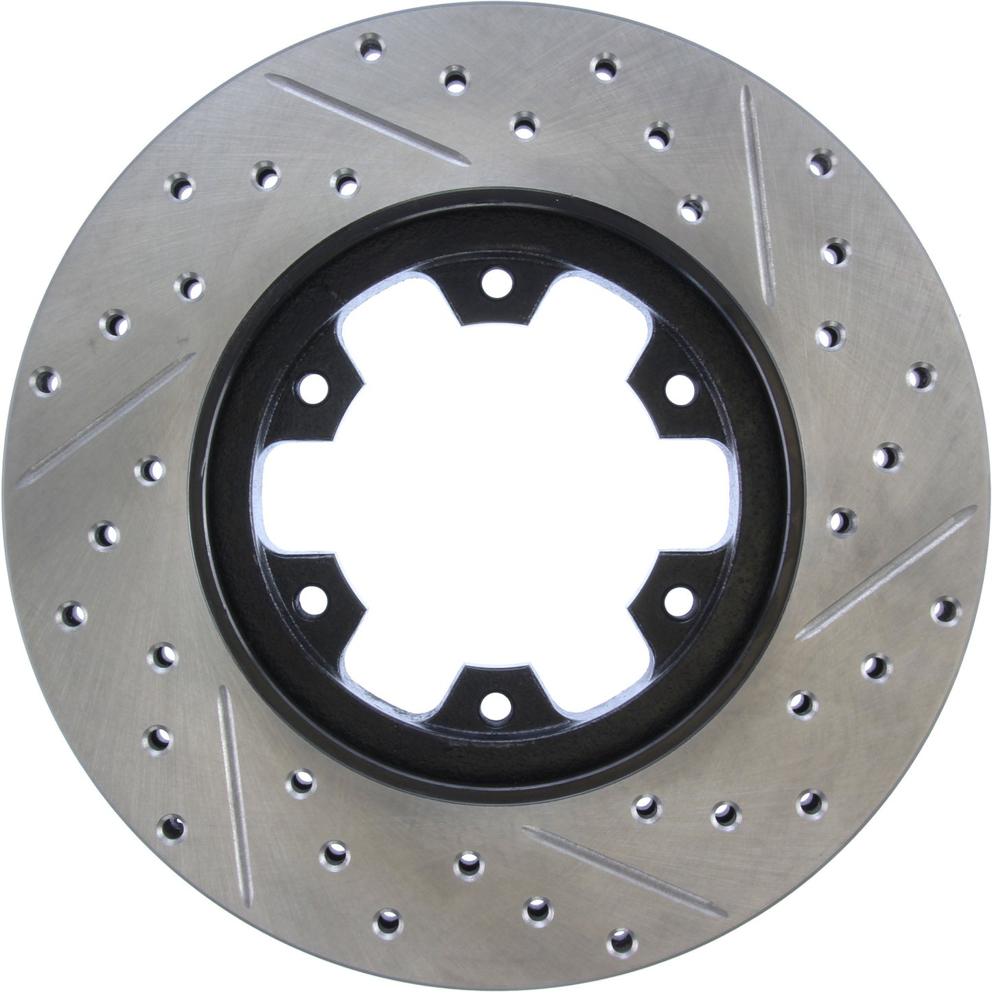 StopTech Sport Drilled/Slotted Brake Rotor; Front Right