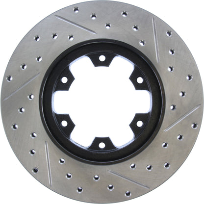 StopTech Sport Drilled/Slotted Brake Rotor; Front Right