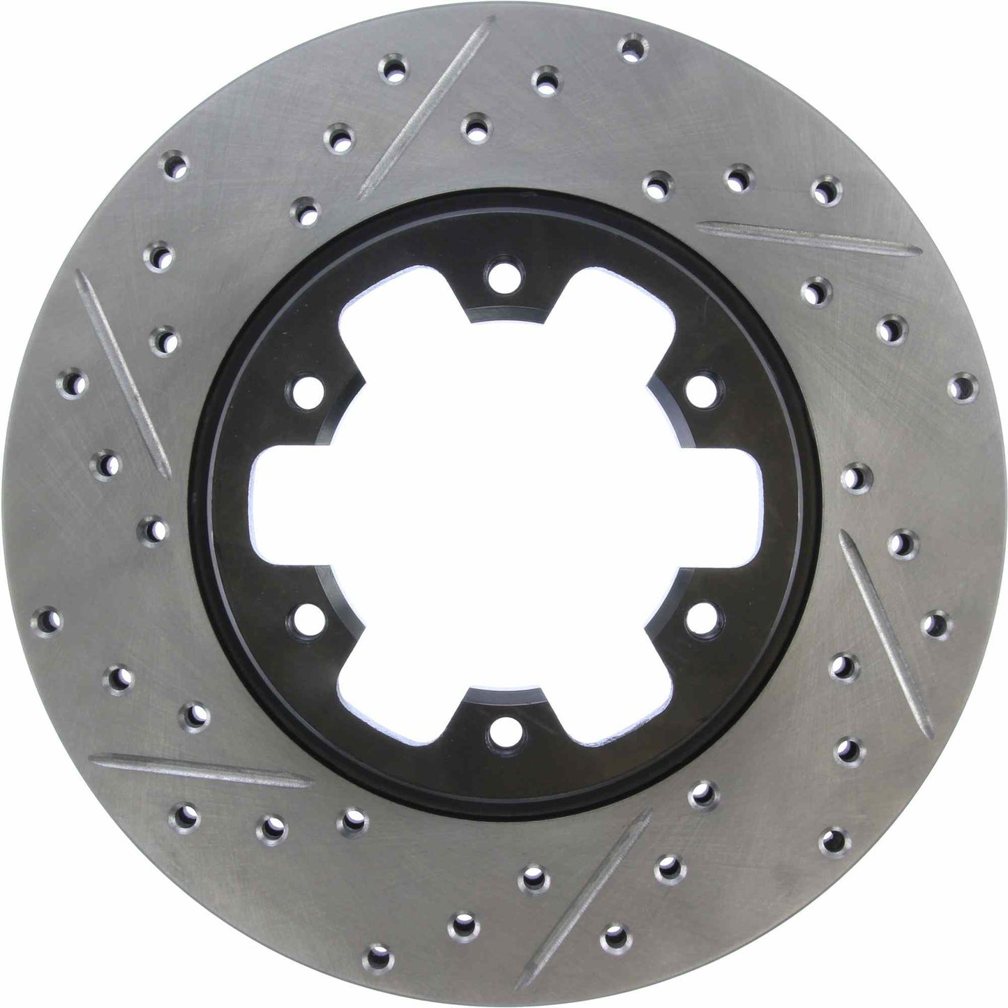 StopTech Sport Drilled/Slotted Brake Rotor; Front Right