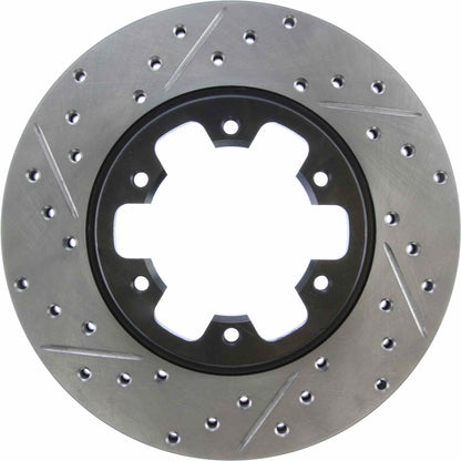 StopTech Sport Drilled/Slotted Brake Rotor; Front Right