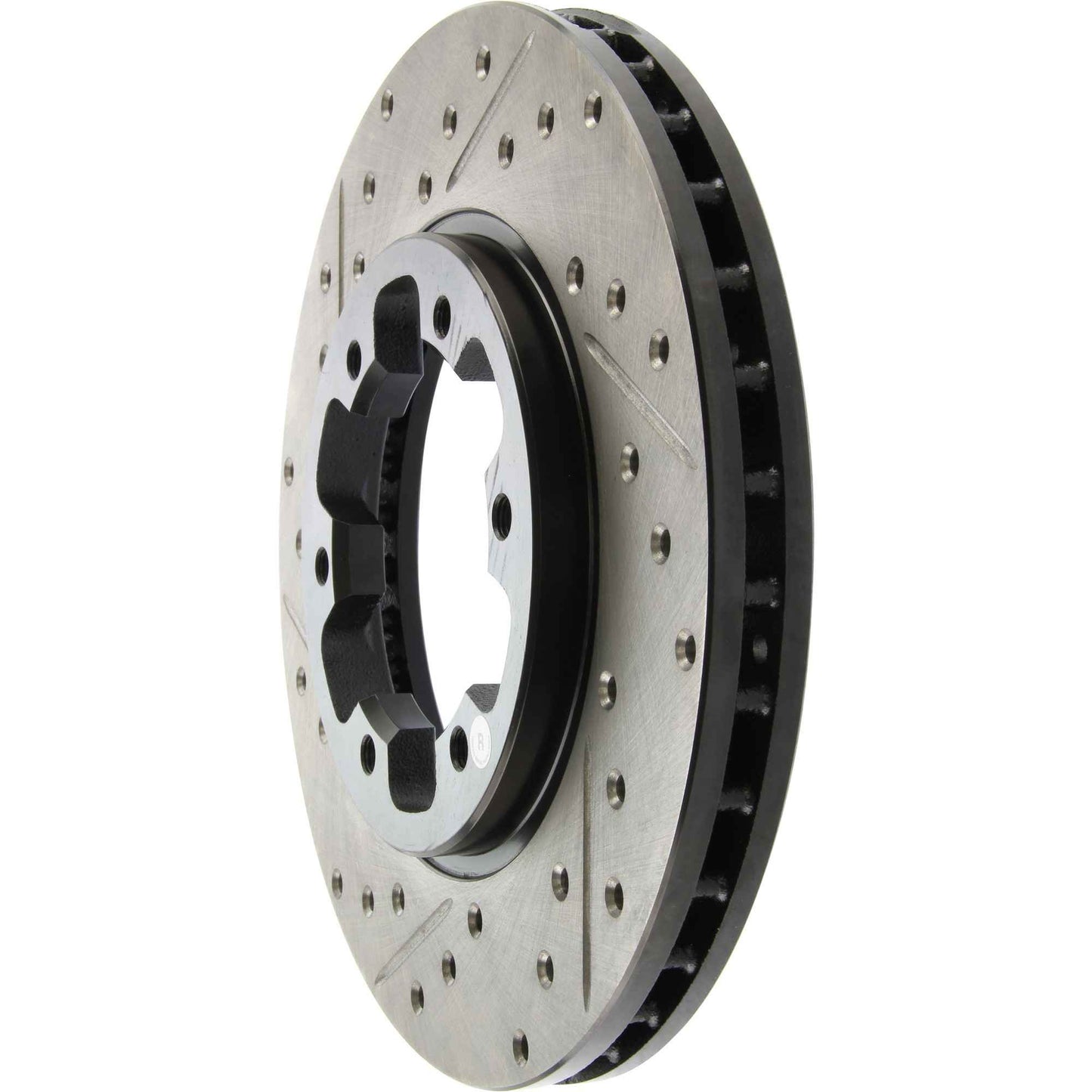 StopTech Sport Drilled/Slotted Brake Rotor; Front Right