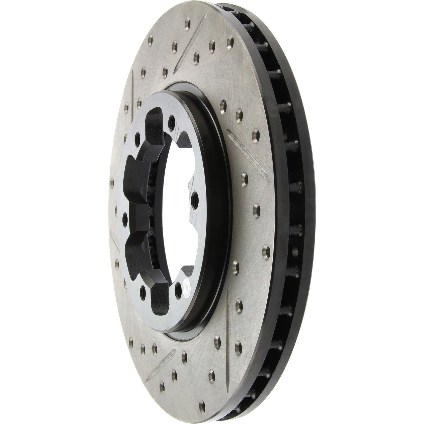 StopTech Sport Drilled/Slotted Brake Rotor; Front Right