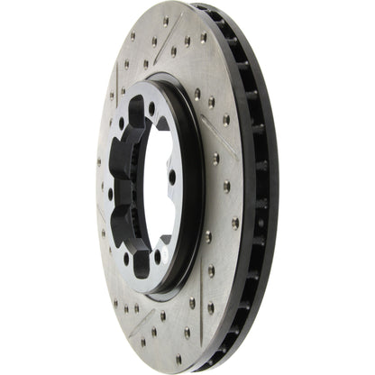 StopTech Sport Drilled/Slotted Brake Rotor; Front Right