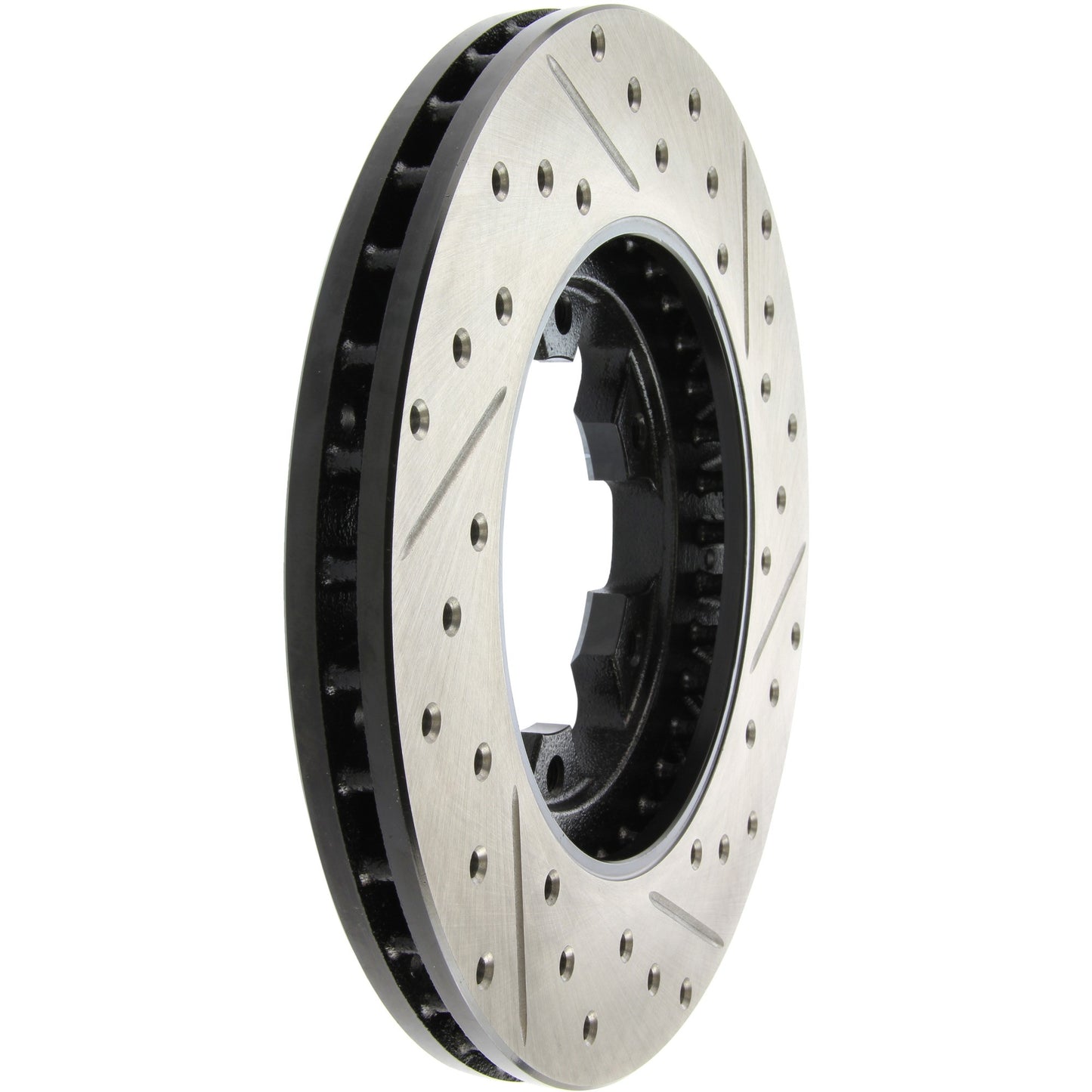 StopTech Sport Drilled/Slotted Brake Rotor; Front Right