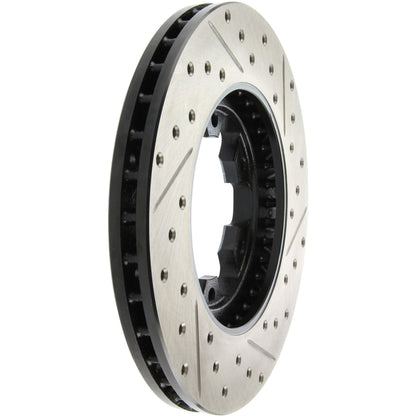 StopTech Sport Drilled/Slotted Brake Rotor; Front Right