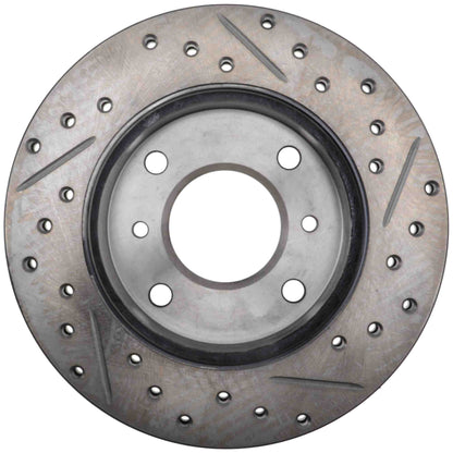 StopTech Power Slot 89-6/96 Nissan 240SX Slotted & Drilled Right Front Rotor 127.42040R