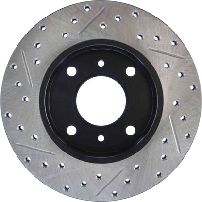 StopTech Sport Drilled/Slotted Brake Rotor; Front Left