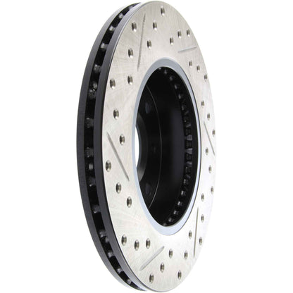 StopTech Sport Drilled/Slotted Brake Rotor; Front Left