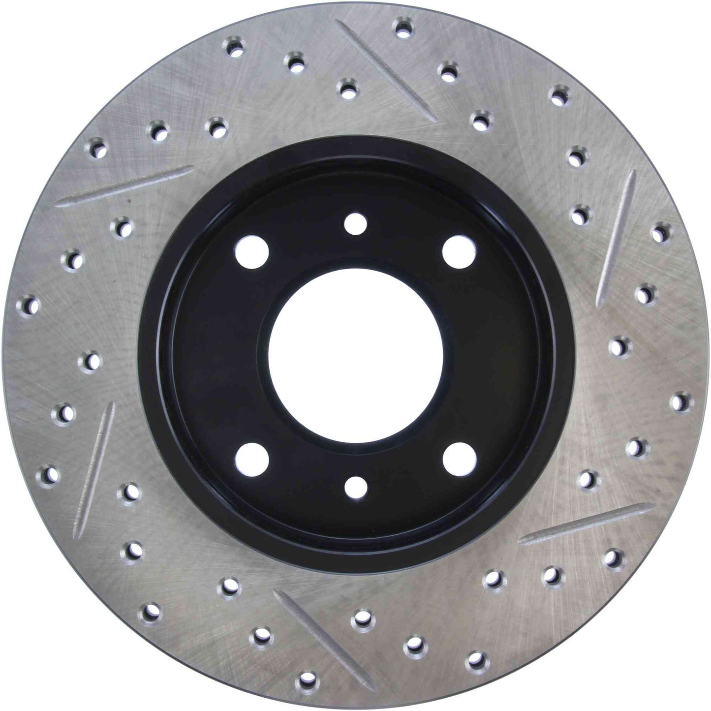 StopTech Sport Drilled/Slotted Brake Rotor; Front Right