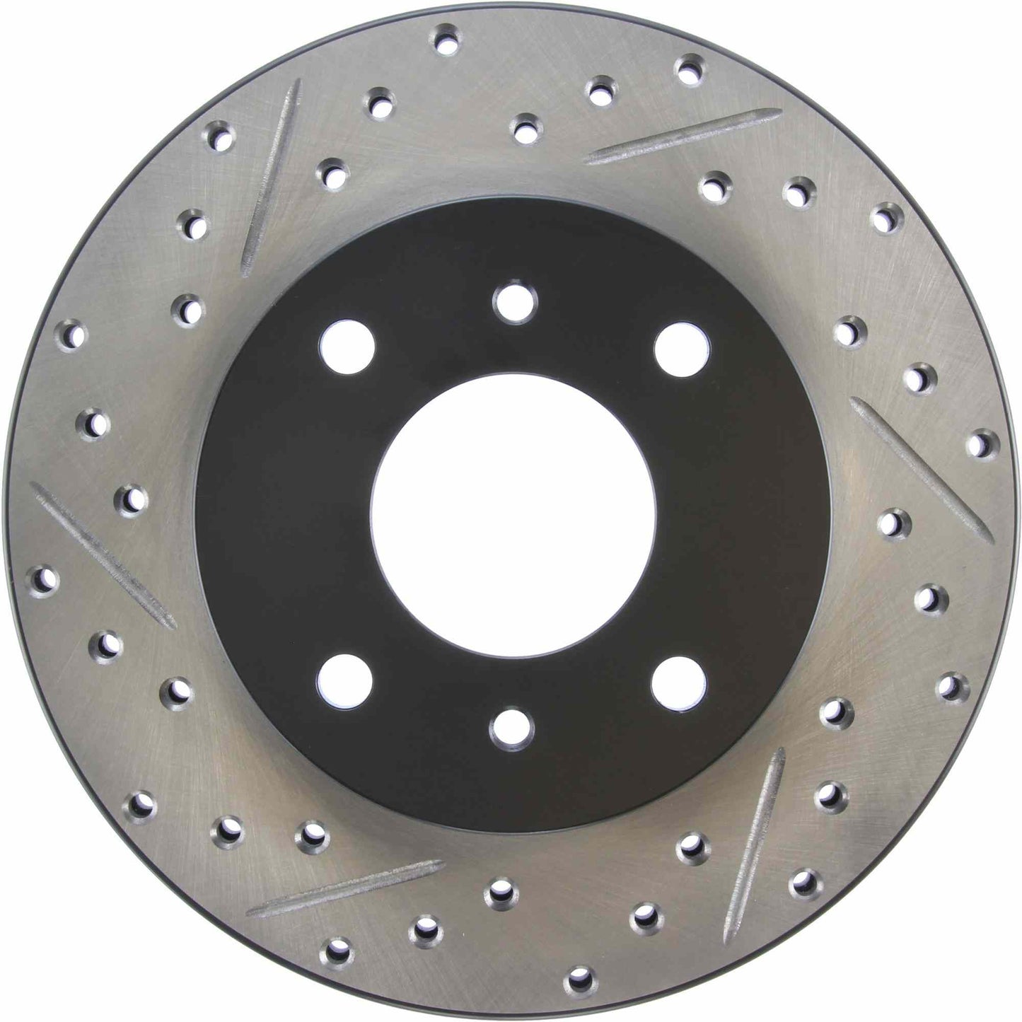 StopTech Sport Drilled/Slotted Brake Rotor; Front Right