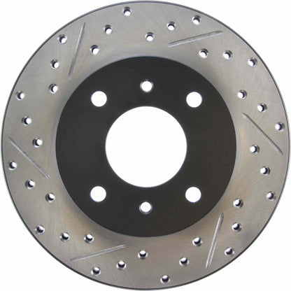 StopTech Sport Drilled/Slotted Brake Rotor; Front Right