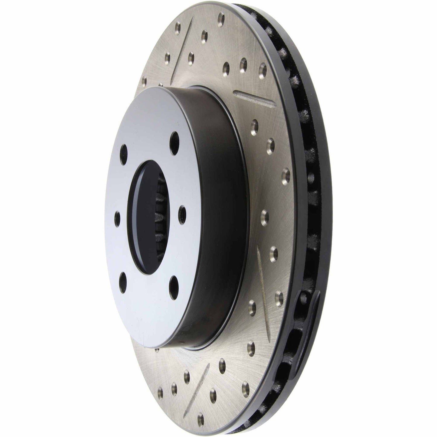 StopTech Sport Drilled/Slotted Brake Rotor; Front Right
