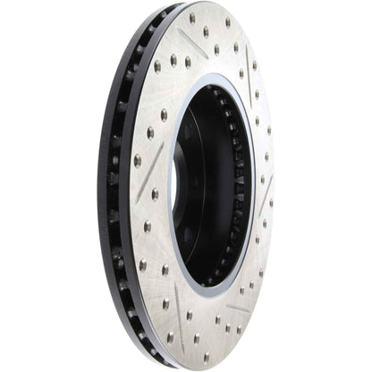 StopTech Sport Drilled/Slotted Brake Rotor; Front Right