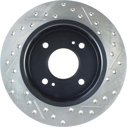 StopTech Sport Drilled/Slotted Brake Rotor; Rear Left