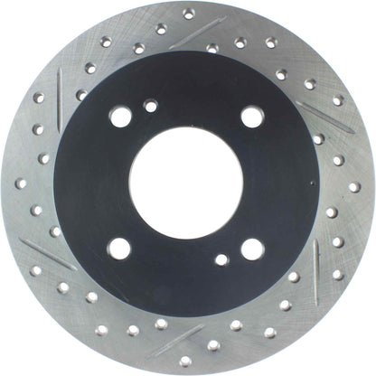 StopTech Sport Drilled/Slotted Brake Rotor; Rear Left