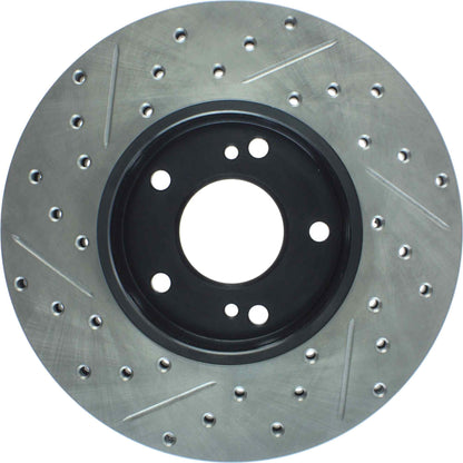 StopTech Sport Drilled/Slotted Brake Rotor; Front Left