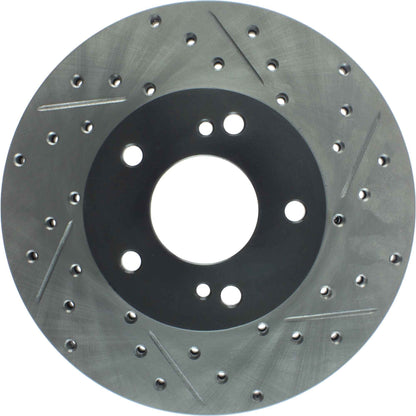 StopTech Sport Drilled/Slotted Brake Rotor; Front Left
