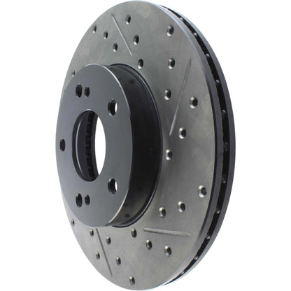 StopTech Sport Drilled/Slotted Brake Rotor; Front Left