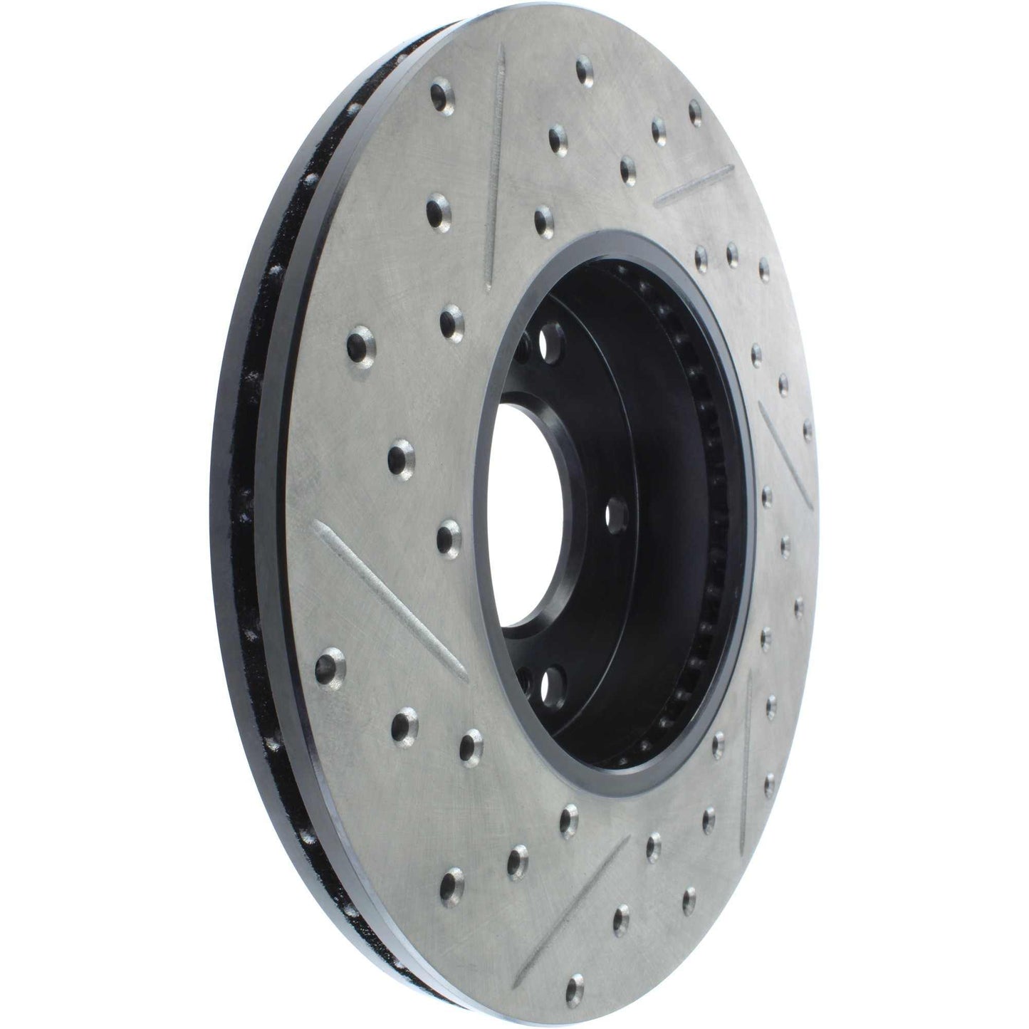 StopTech Sport Drilled/Slotted Brake Rotor; Front Left