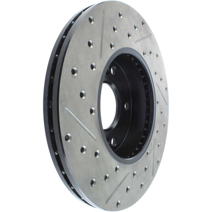 StopTech Sport Drilled/Slotted Brake Rotor; Front Left